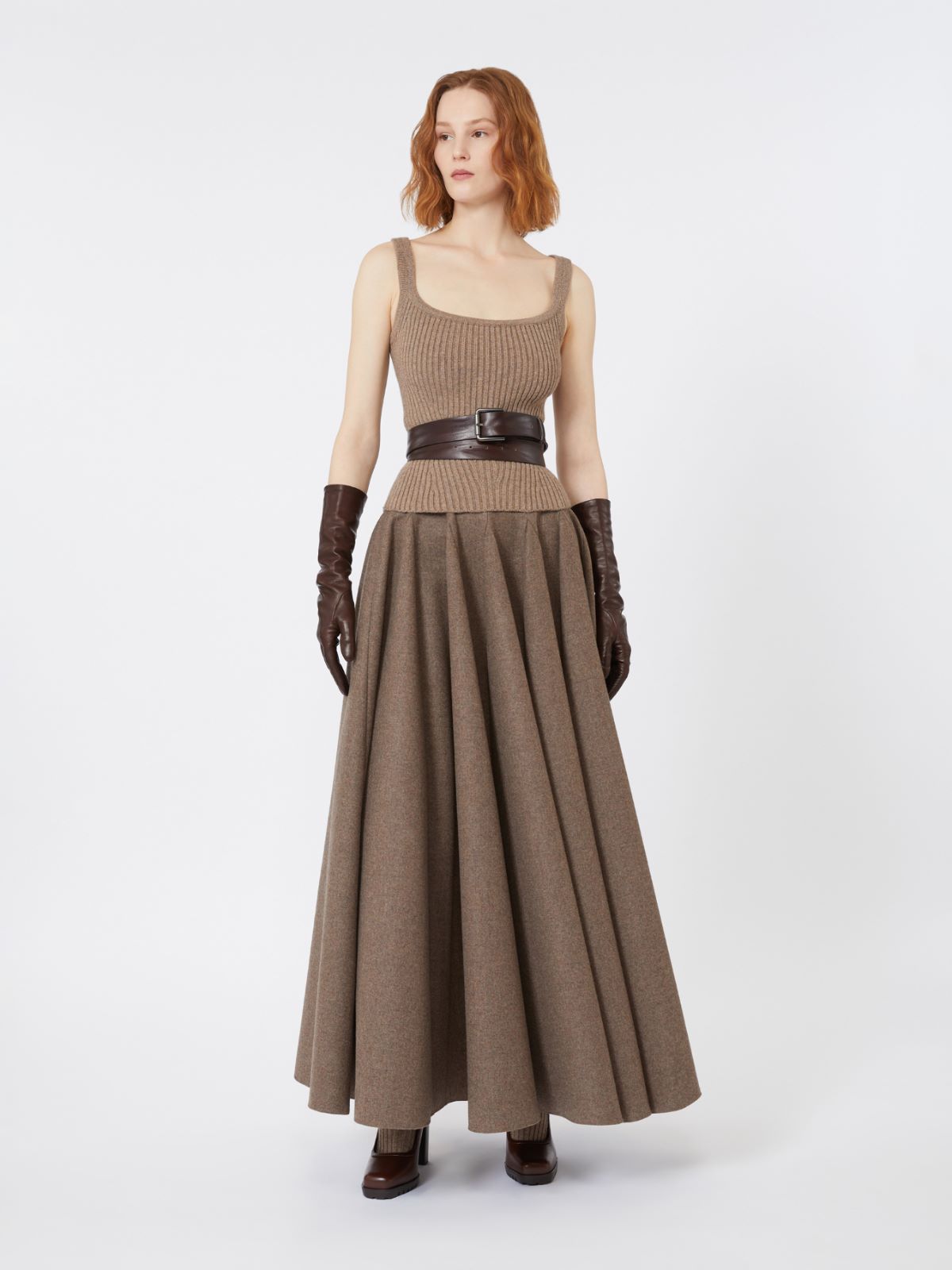 Haut en fil de laine et cachemire - NOISETTE - Max Mara - 9