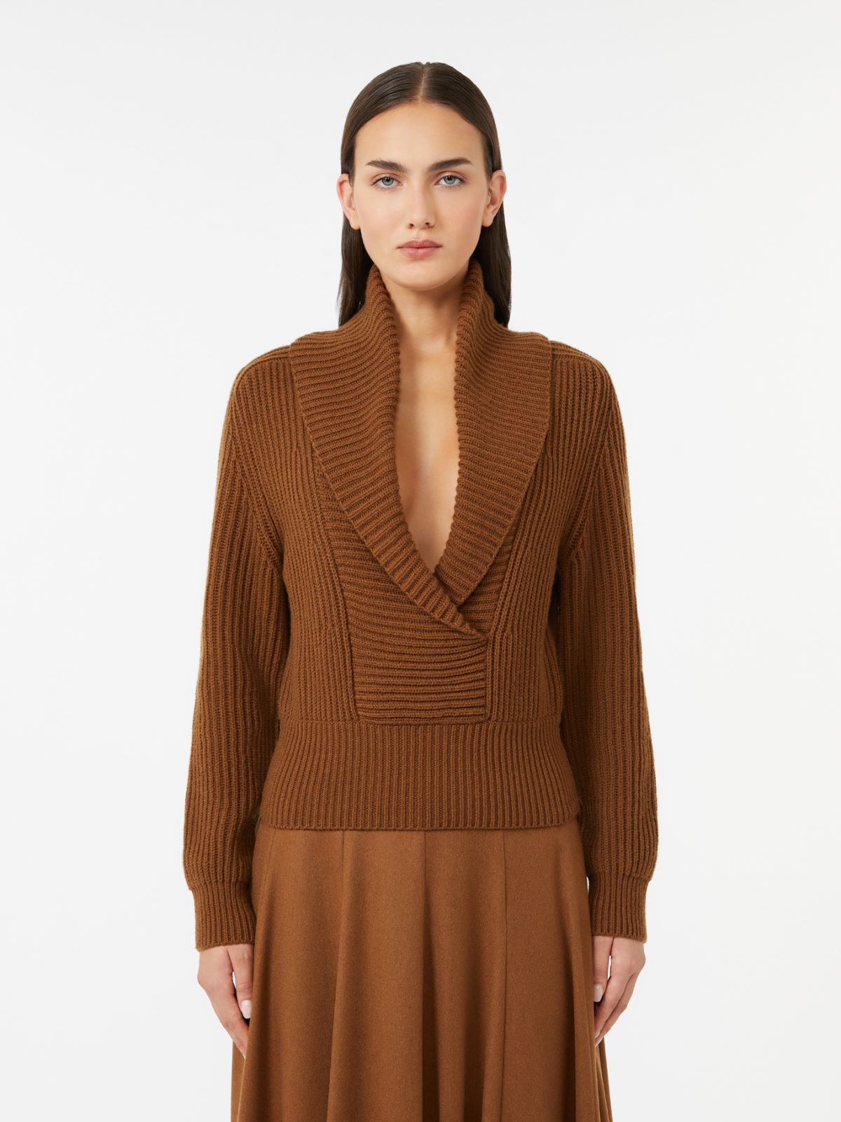 Pull surdimensionné en laine et cachemire - CUIR DE VACHE - Max Mara - 2