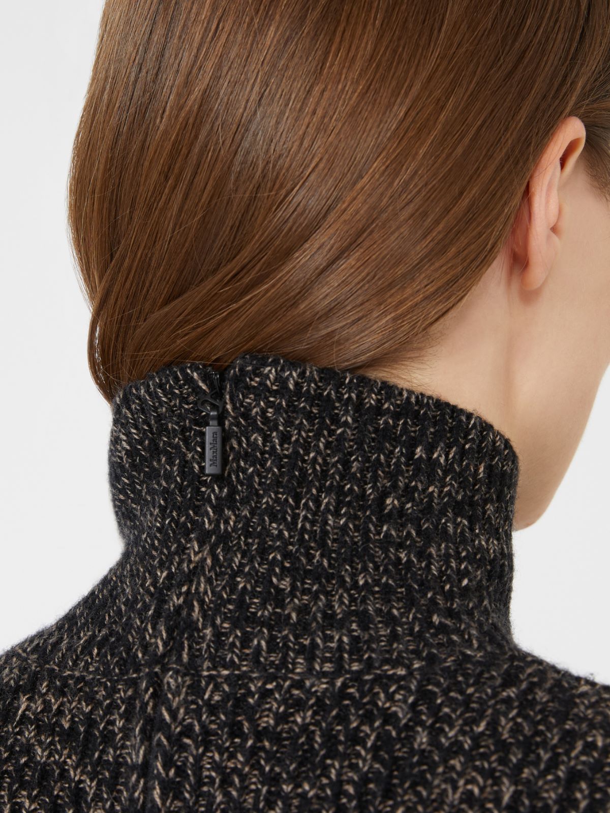 Wool and cashmere mouliné turtleneck - CAMEL - Max Mara - 4