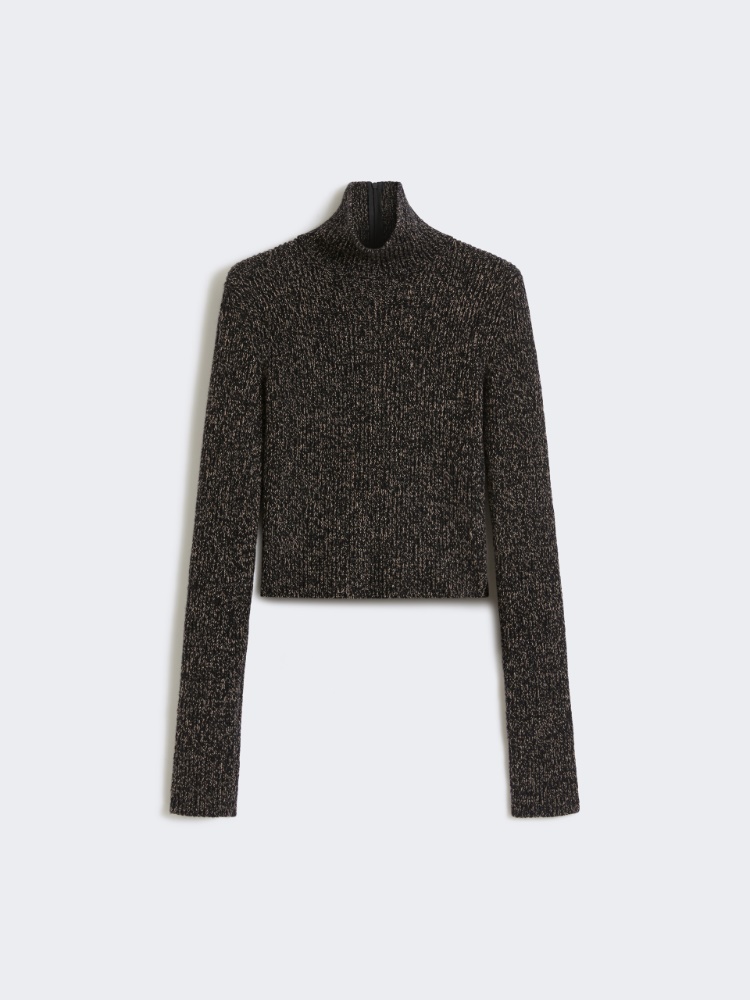 Rollkragenpullover aus Wollmouliné und Kaschmir - KAMEL - Max Mara