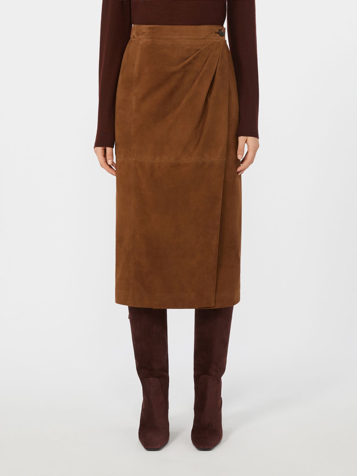 Suede pencil skirt - TOBACCO - Max Mara - 2