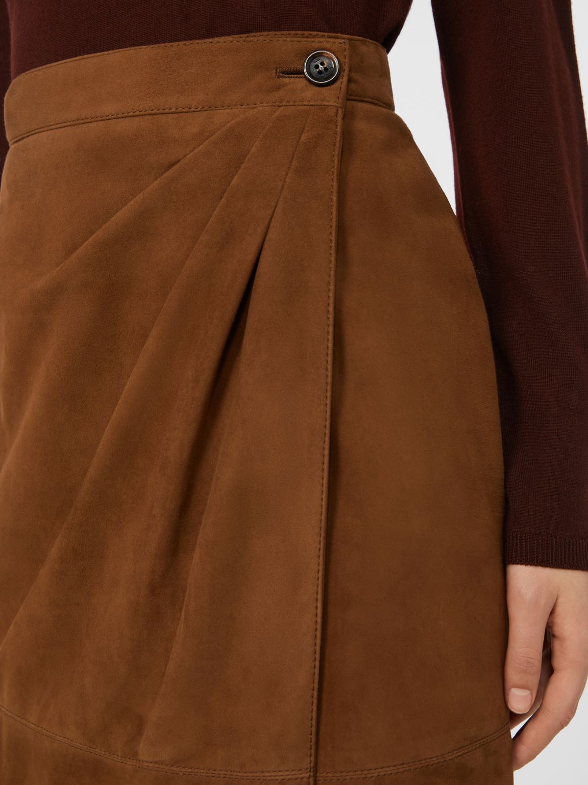 Suede pencil skirt - TOBACCO - Max Mara - 4