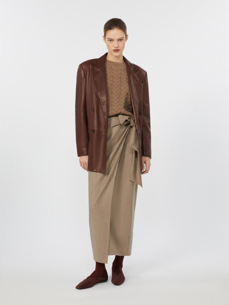 Nappa leather Olimpia Jacket - CHERRY - Max Mara