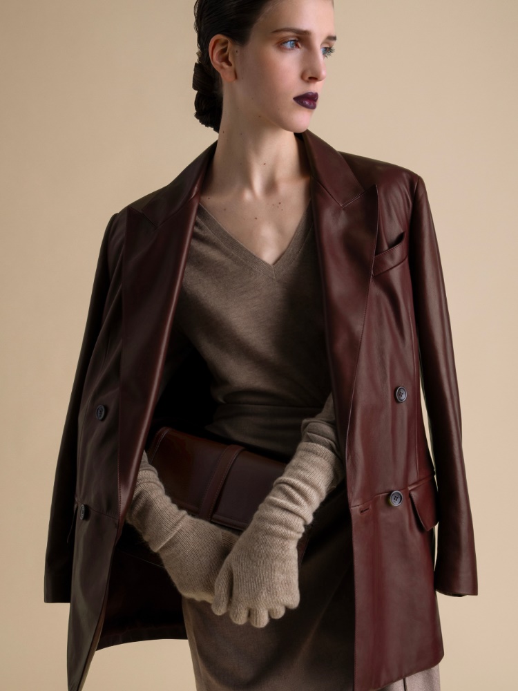 Nappa leather Olimpia Jacket + CHERRY - Max Mara