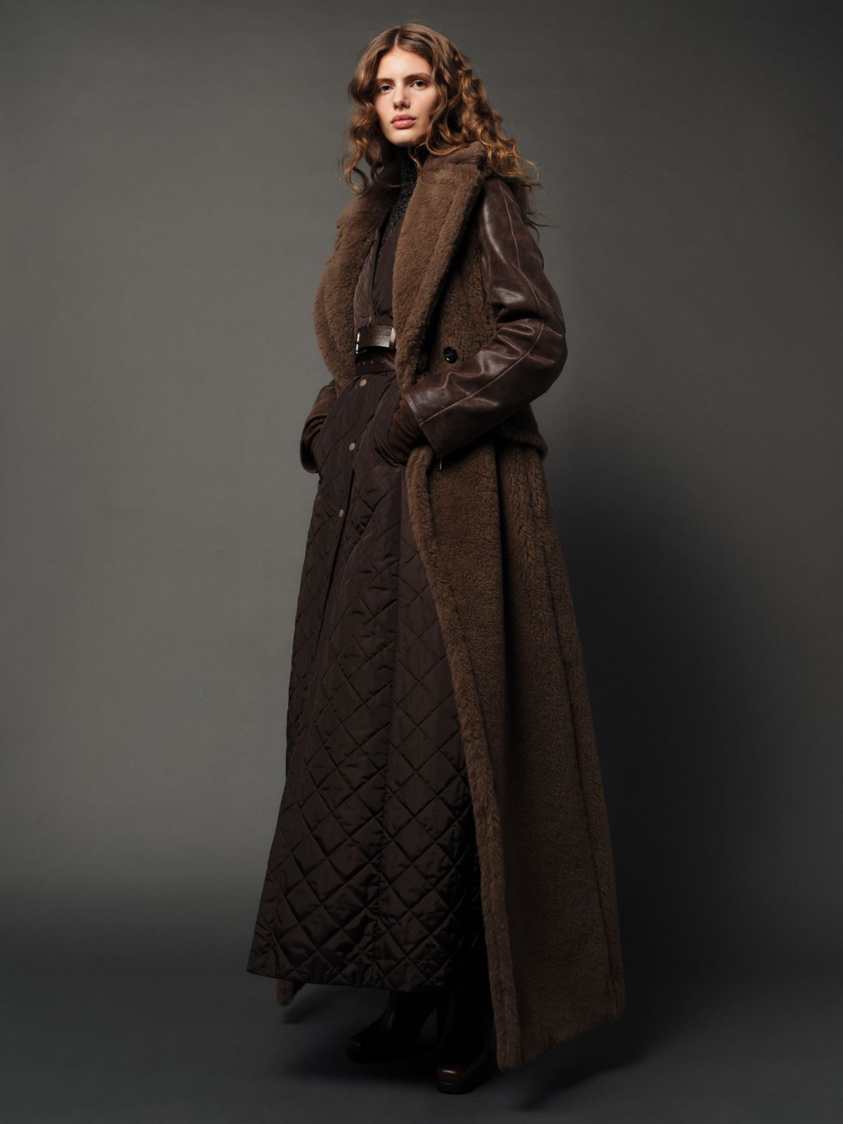 Manteau matelassé en tissu technique - BRUN - Max Mara