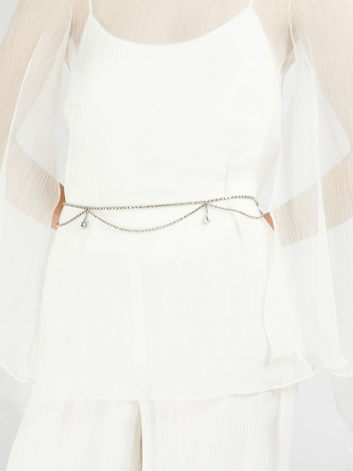 Rhinestone jewel belt - SILVER - Max Mara - 8