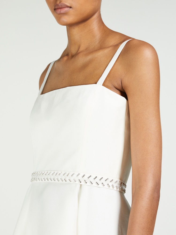 Ceinture brodée en gros-grain - BLANC - Max Mara
