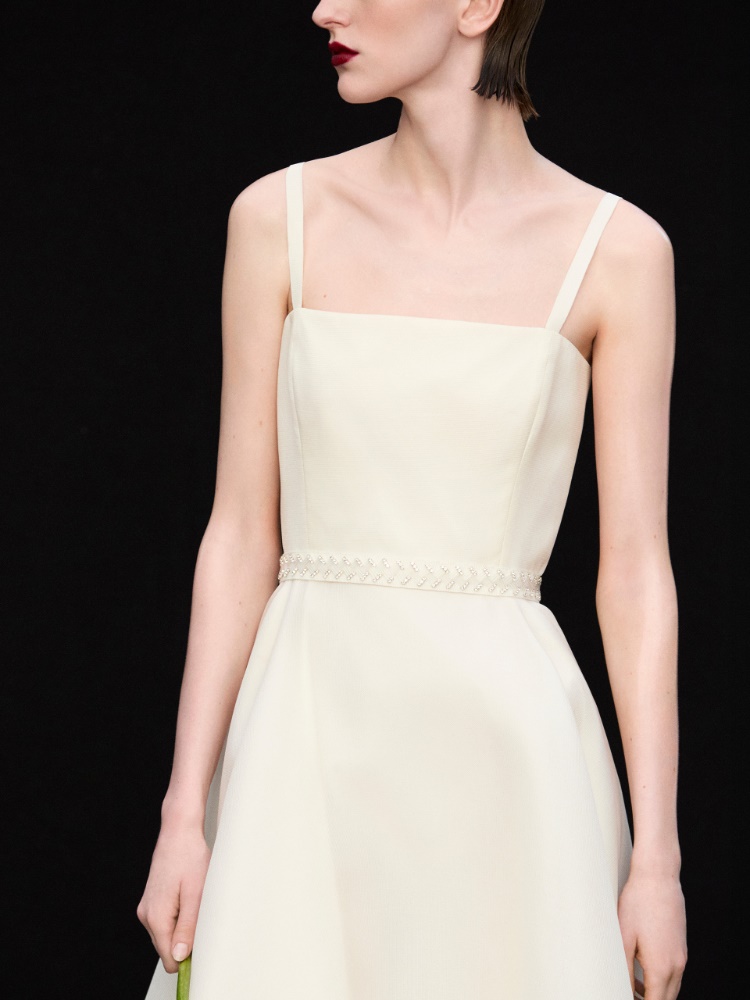 Embroidered grosgrain belt + WHITE - Max Mara