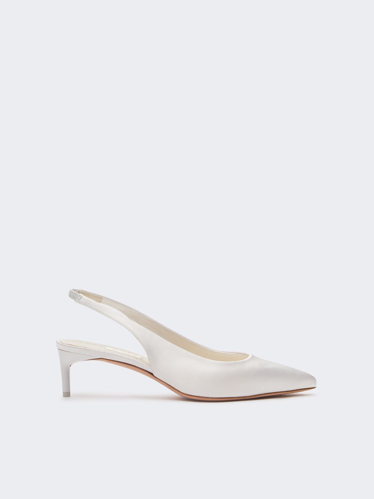 Satin slingbacks - WHITE - Max Mara - 11