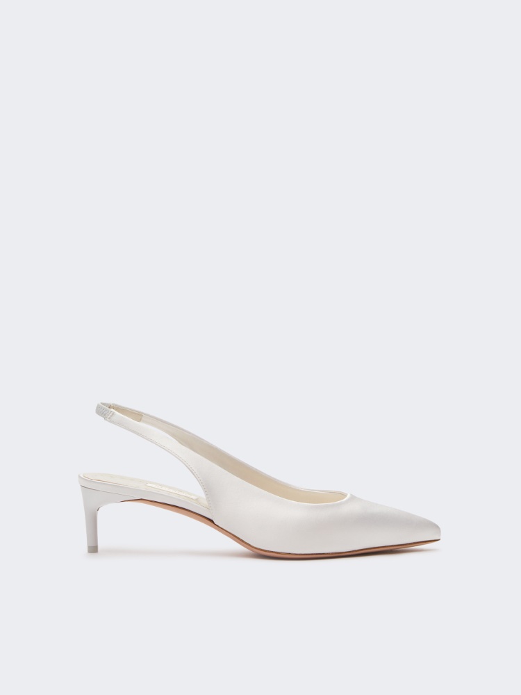 Satin slingbacks - WHITE - Max Mara