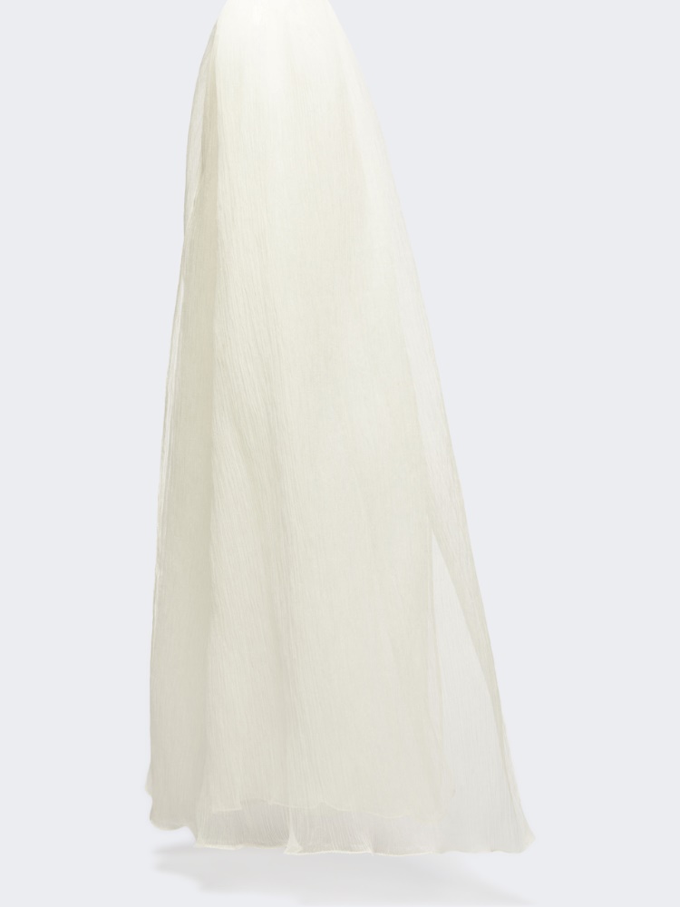 Silk crêpe stole - WHITE - Max Mara