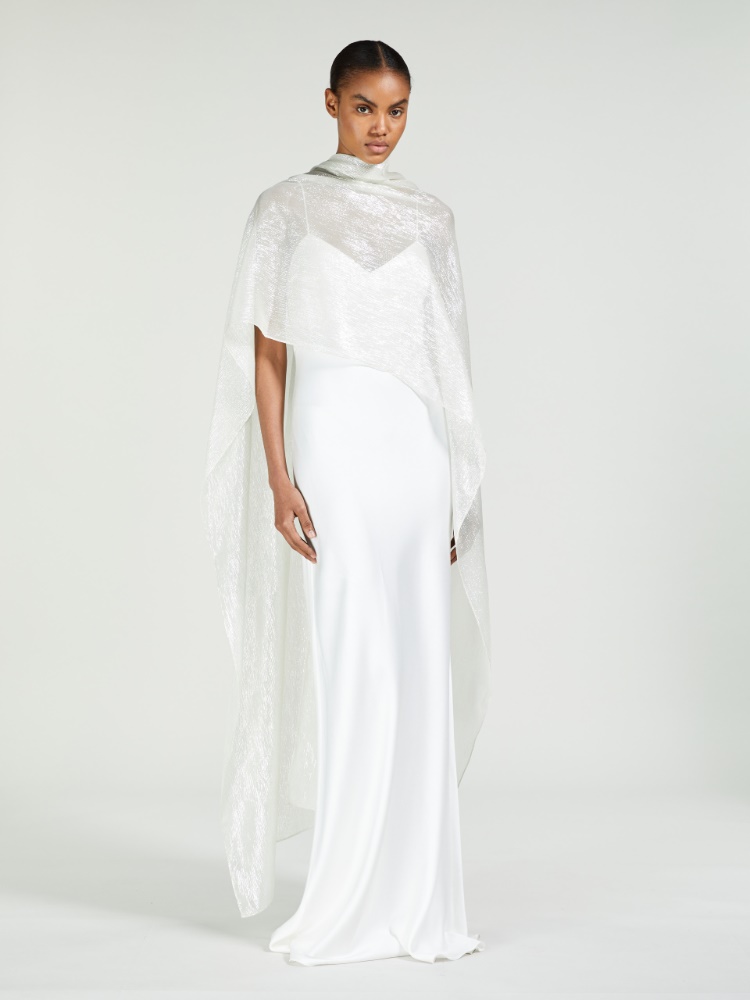 Étole en georgette de soie - BLANC - Max Mara