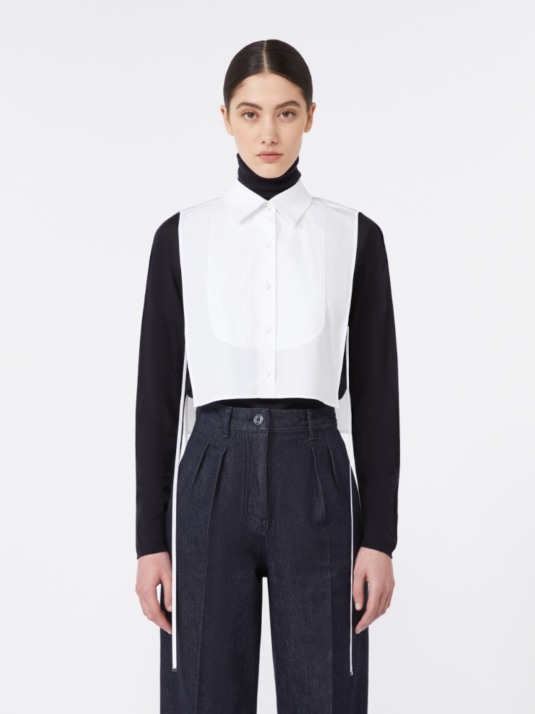 [レピド] ピュア コットン ポプリン フロントピース - OPTICAL WHITE - Max Mara