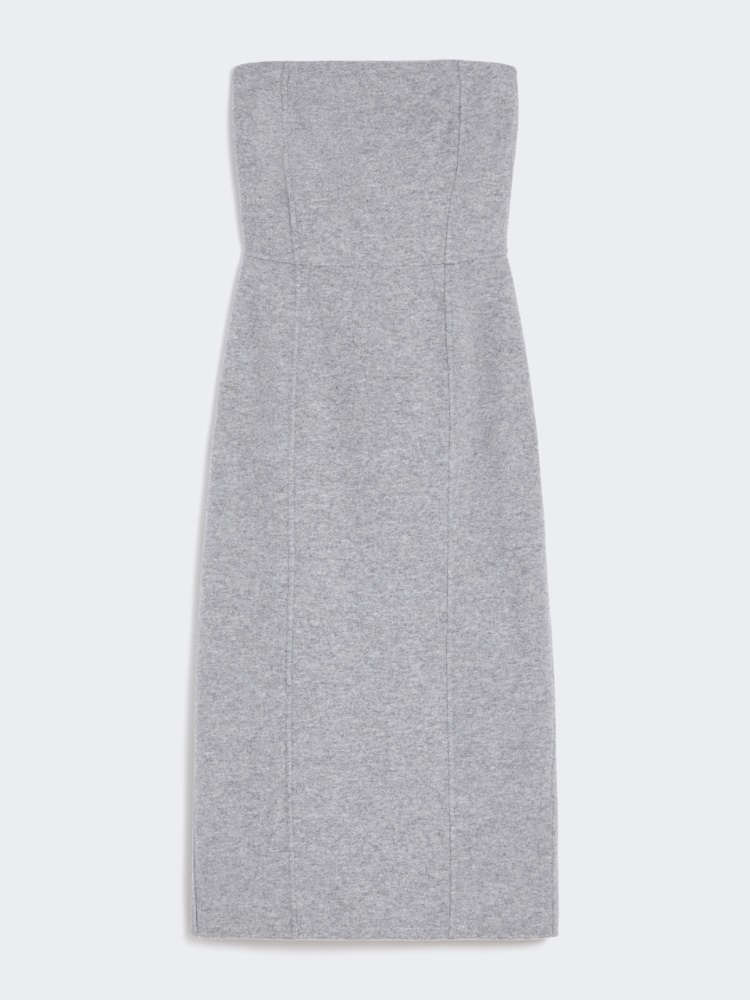 Sukienka bustier z wełny i kaszmiru - ŚREDNIOSZARY - Max Mara