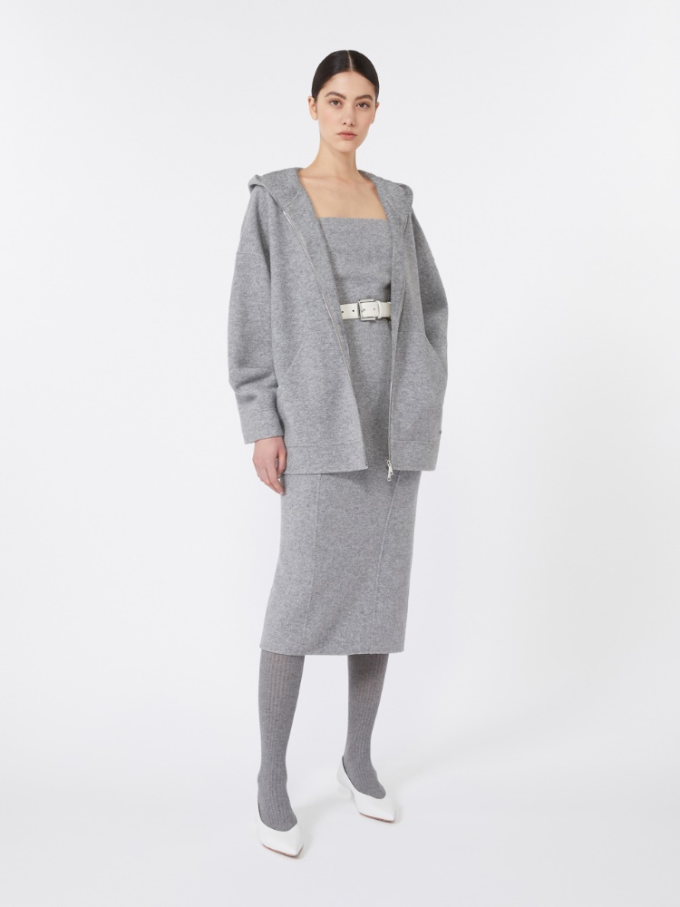 Vestido bustier de lana y cachemira - GRIS MEDIO - Max Mara