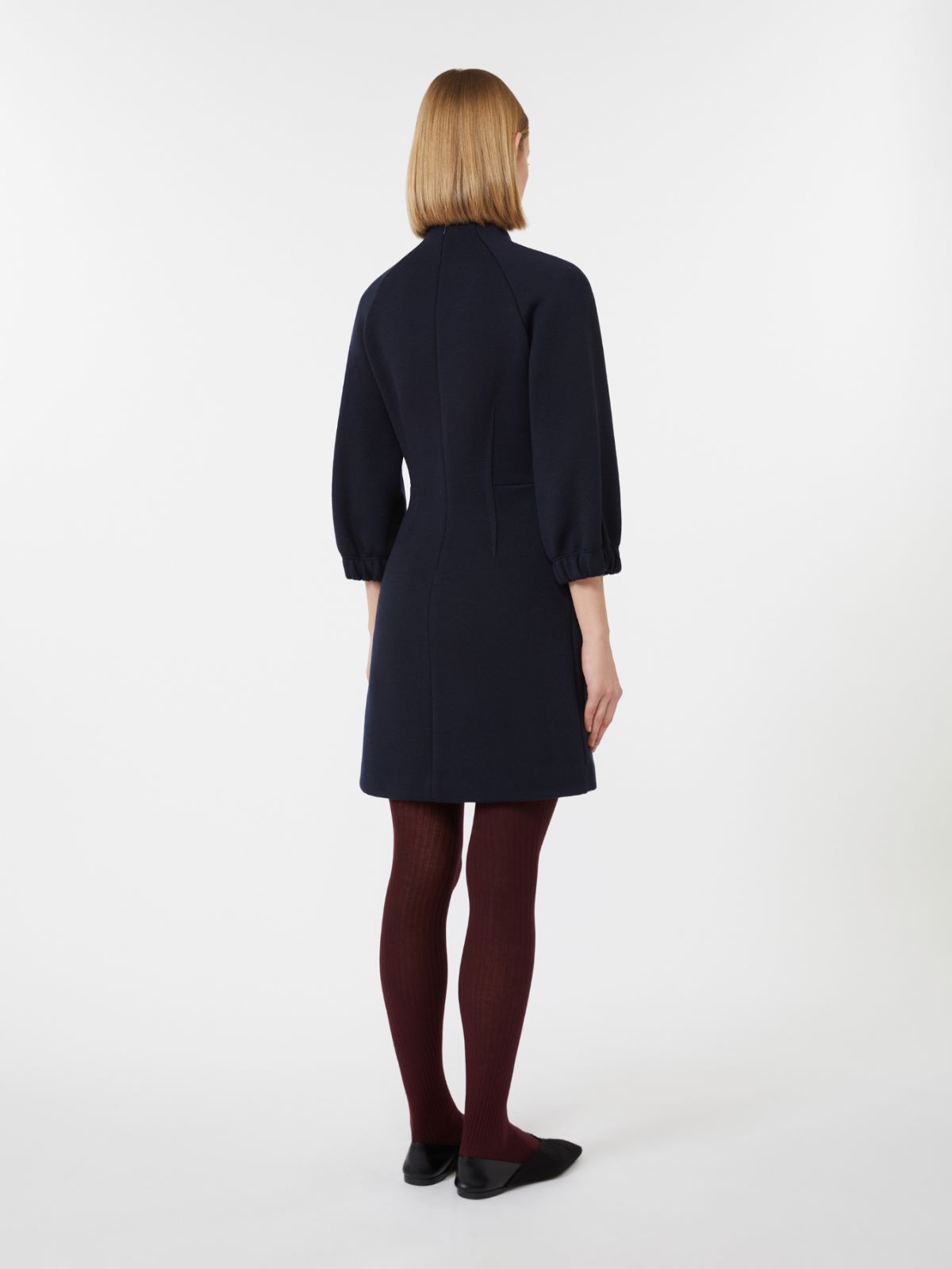 Dress in double-faced wool and cotton jersey - ULTRAMARINE - Max Mara - 3