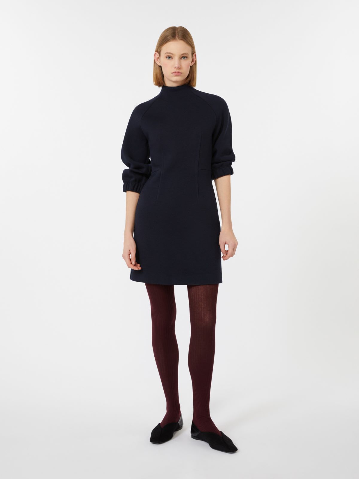 Dress in double-faced wool and cotton jersey - ULTRAMARINE - Max Mara