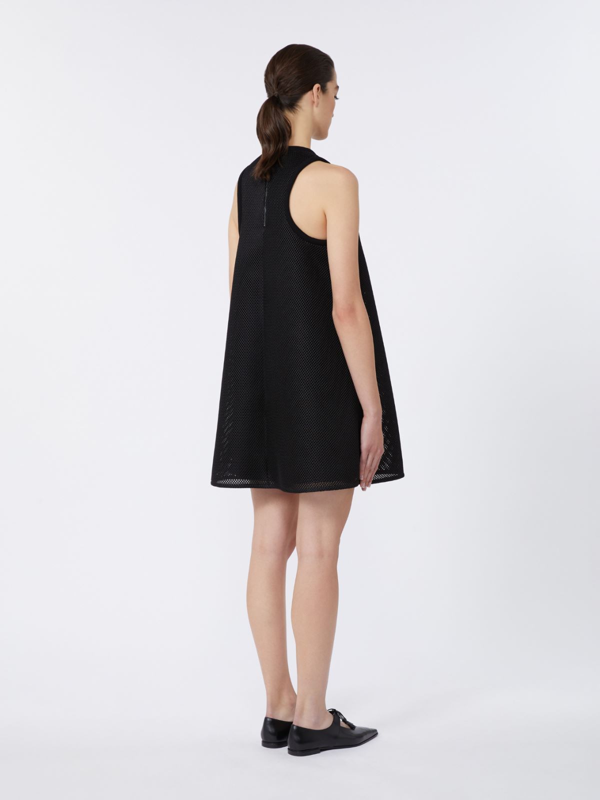 Vestido acampanado de malla técnica - NEGRO - Max Mara - 3