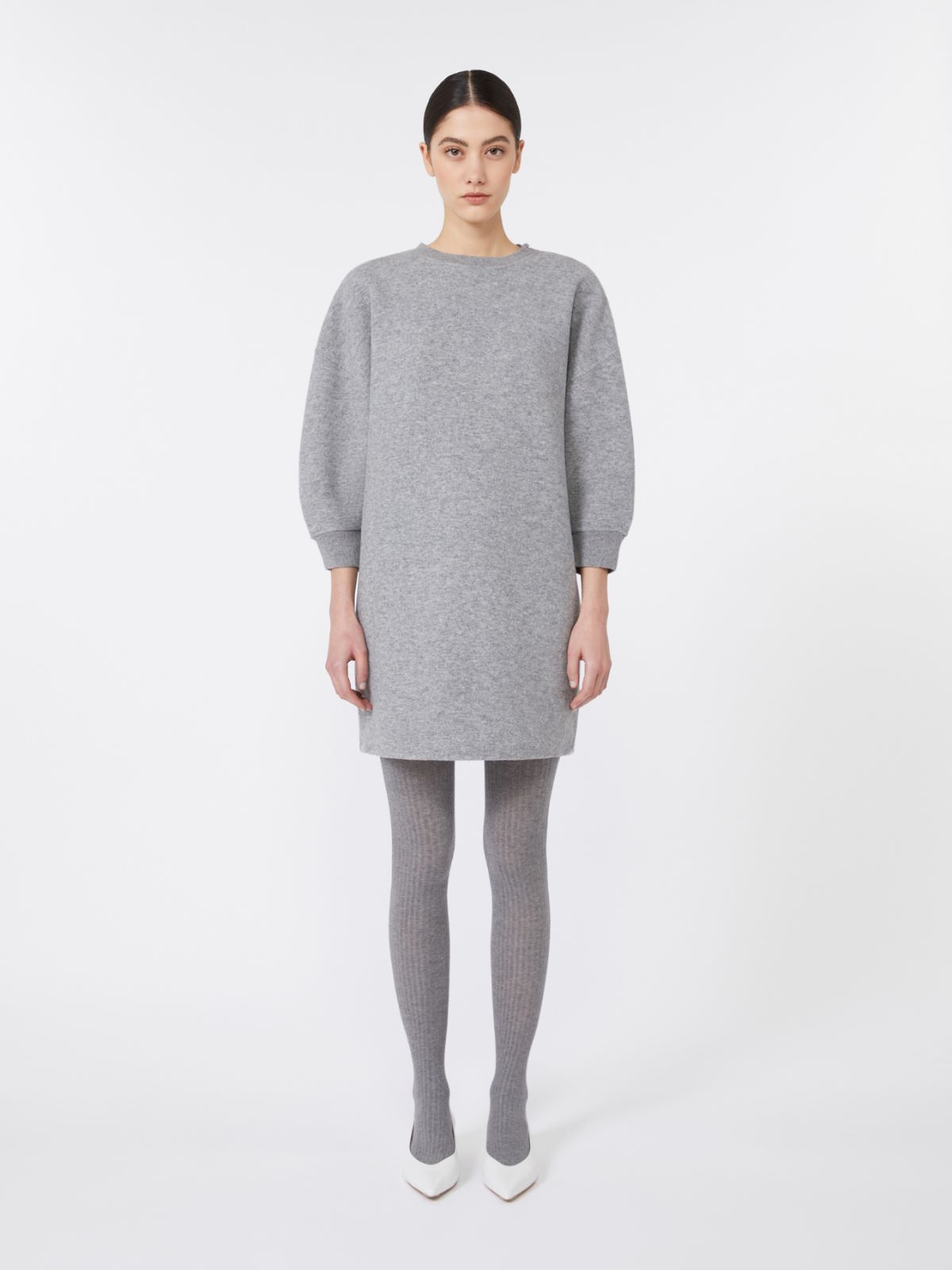 Short, wool and cashmere jersey dress - MEDIUM GREY - Max Mara - 2