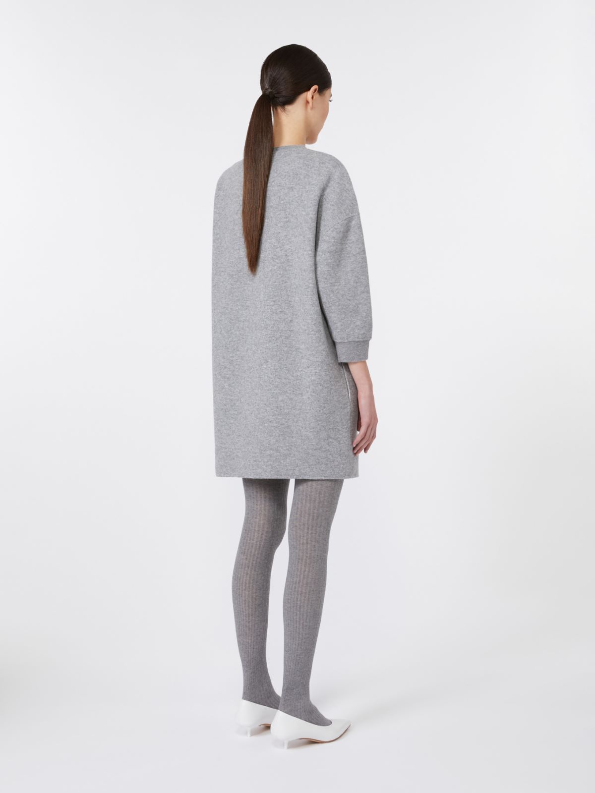 Short, wool and cashmere jersey dress - MEDIUM GREY - Max Mara - 3