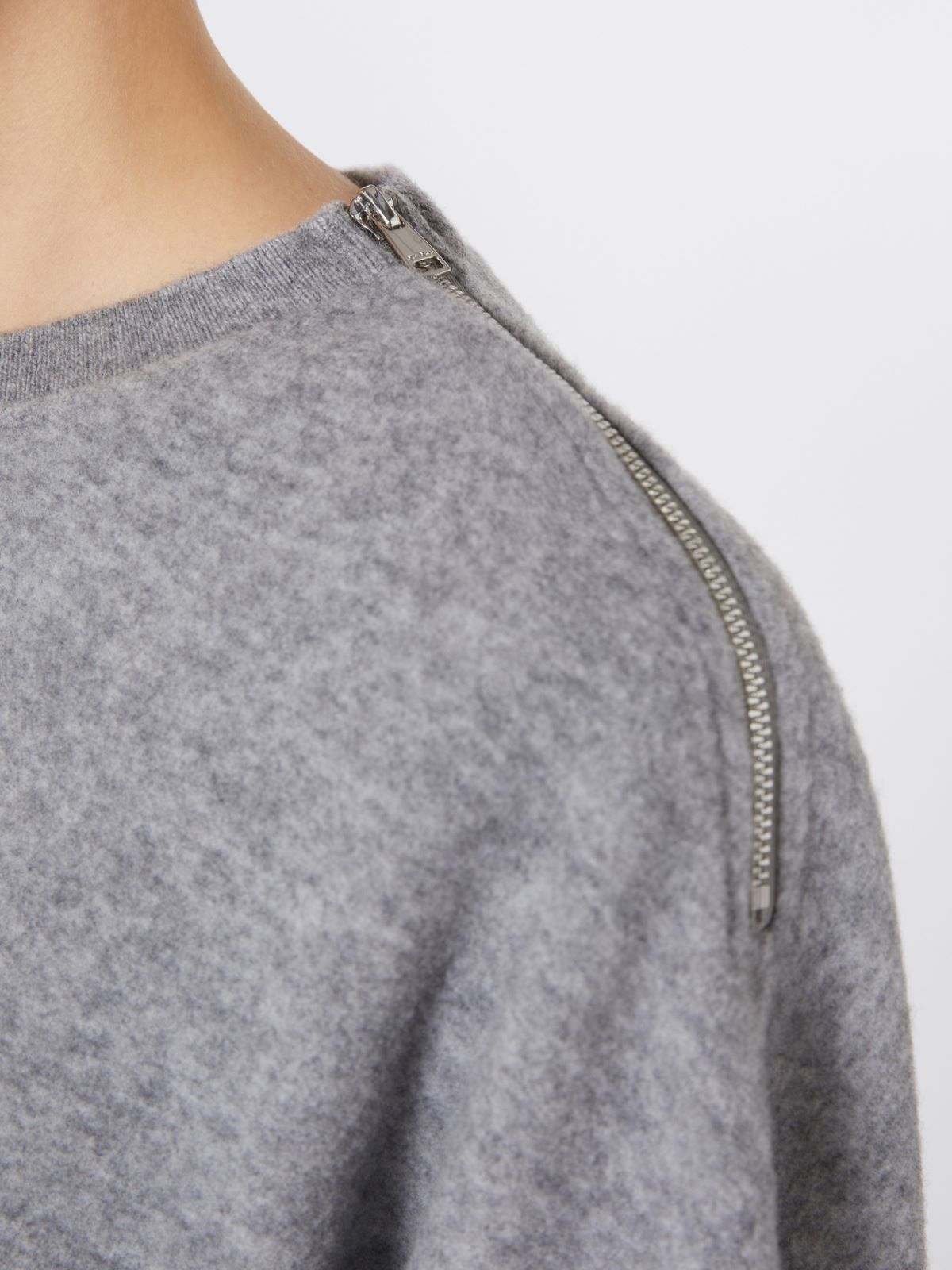Short, wool and cashmere jersey dress - MEDIUM GREY - Max Mara - 4