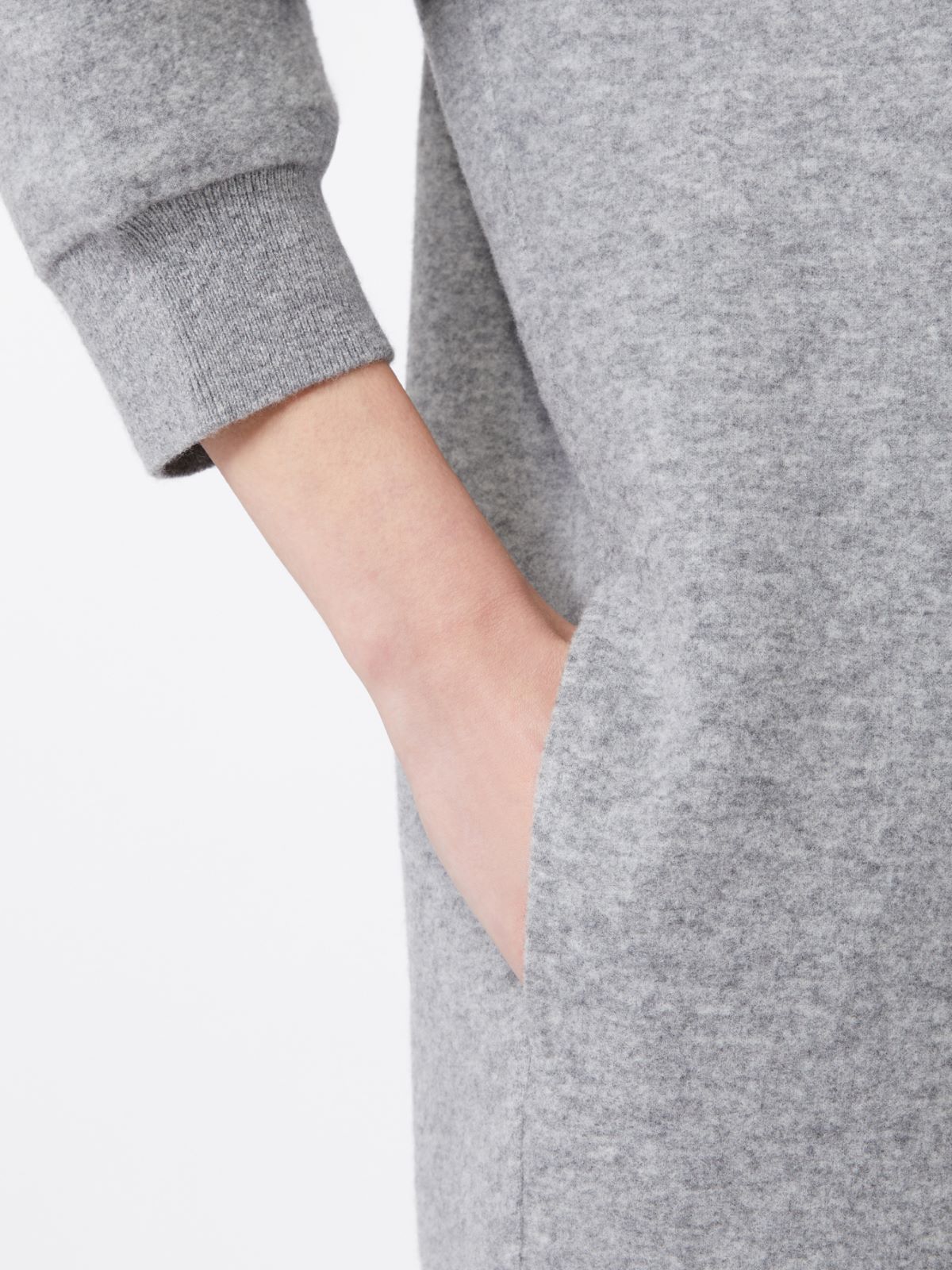 Short, wool and cashmere jersey dress - MEDIUM GREY - Max Mara - 5