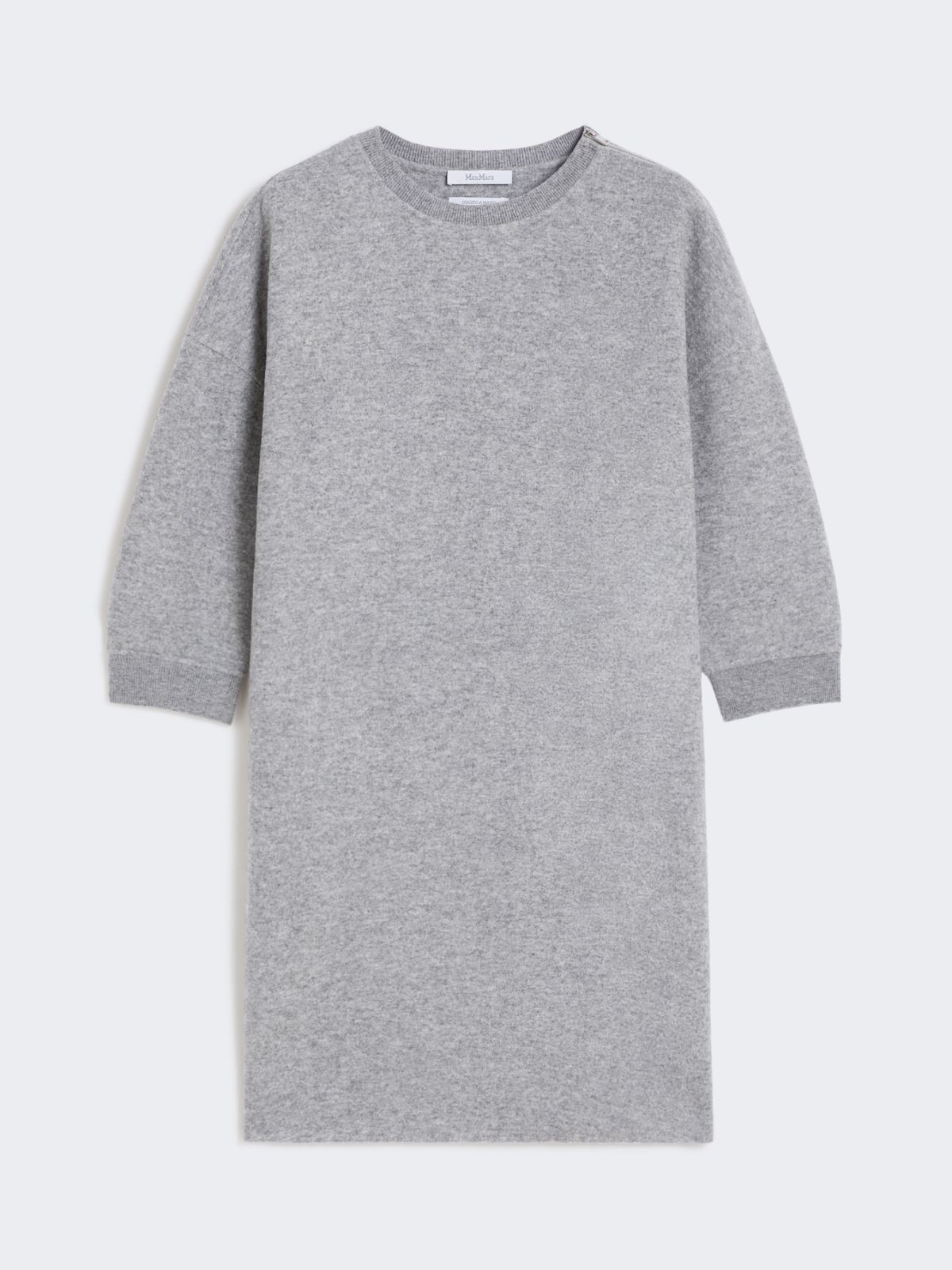 Short, wool and cashmere jersey dress - MEDIUM GREY - Max Mara - 10