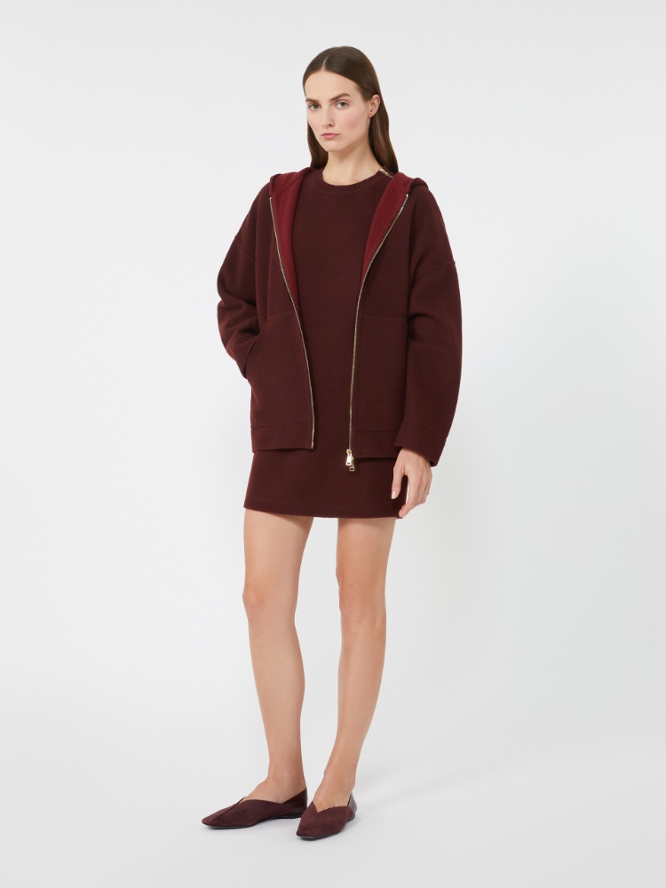 Robe courte en jersey de laine et cachemire - CERISE - Max Mara