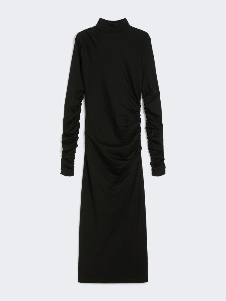 Wool jersey dress - BLACK - Max Mara