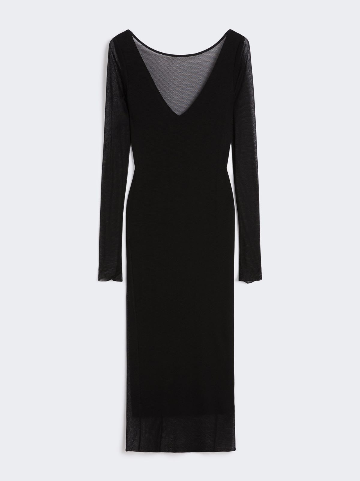 Midi dress in mesh jersey - BLACK - Max Mara - 9
