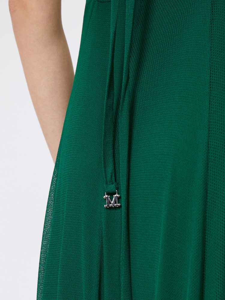 Max Mara 251104106460010035057 関税送料込 Long, mesh-jersey dress, emerald | 