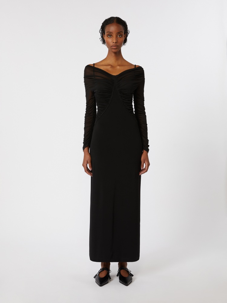 Robe Longue Femme Rayée Col Rond - Coton Et Lin - Taille M à 2XL - Pour Automne, Hiver Et Tous Les Jours