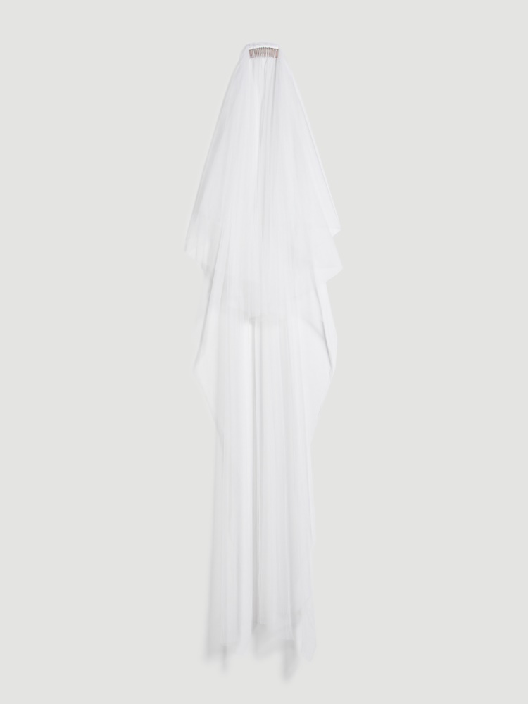 Voile long en tulle - BLANC - Max Mara