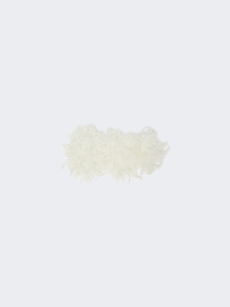 Broche à fleur en crépon de soie - BLANC - Max Mara