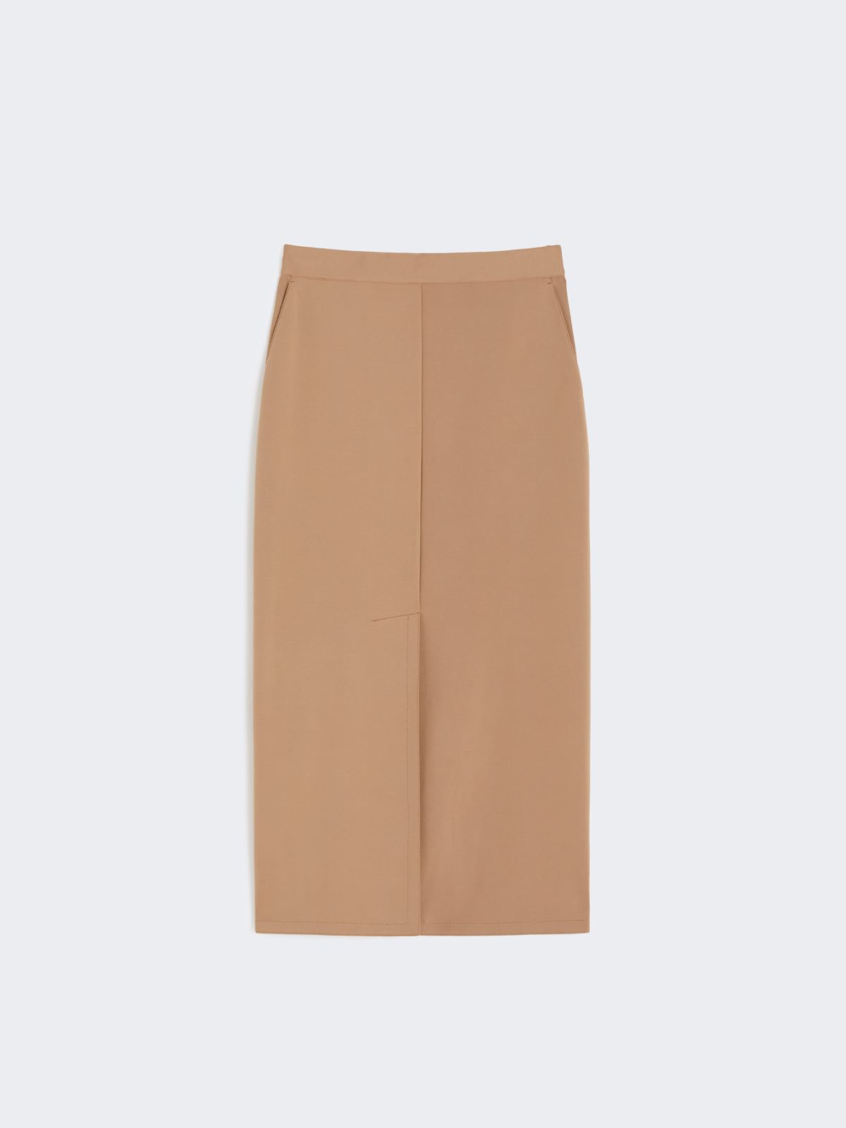 Technical jersey pencil skirt - HAZELNUT BROWN - Max Mara - 8
