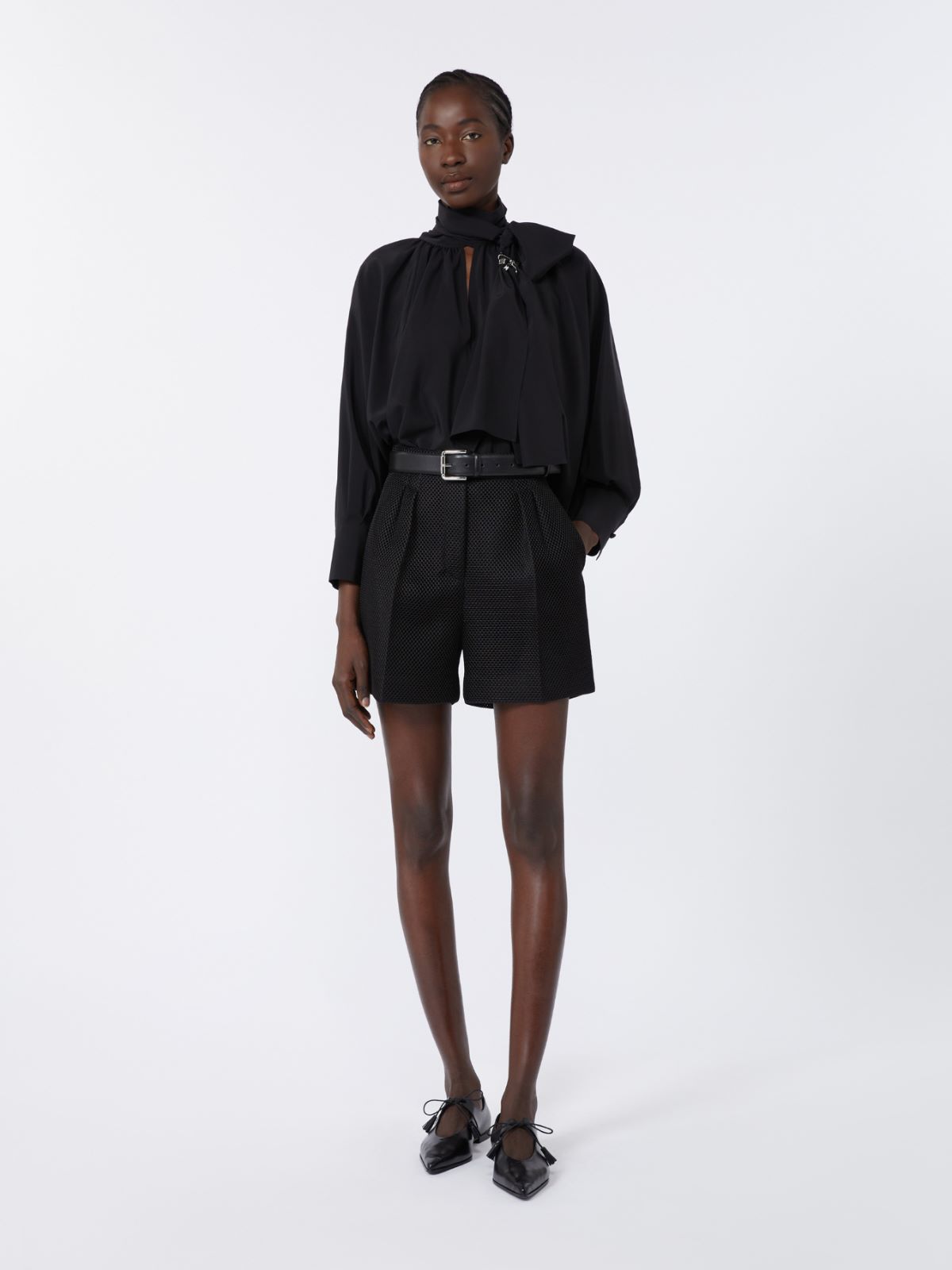 Short en maille technique - NOIR - Max Mara