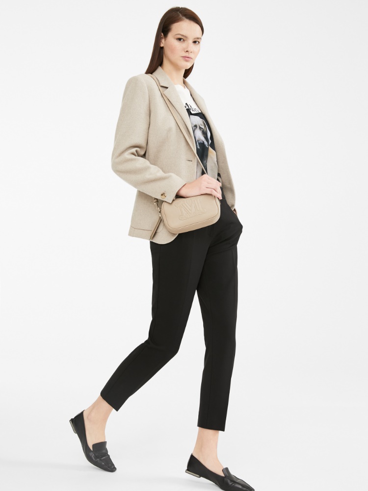 Spodnie z dżerseju wiskozowego - CZARNY - Max Mara - 2