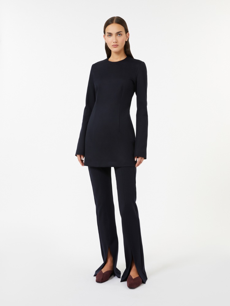 Gabardine and jersey trousers - ULTRAMARINE - Max Mara