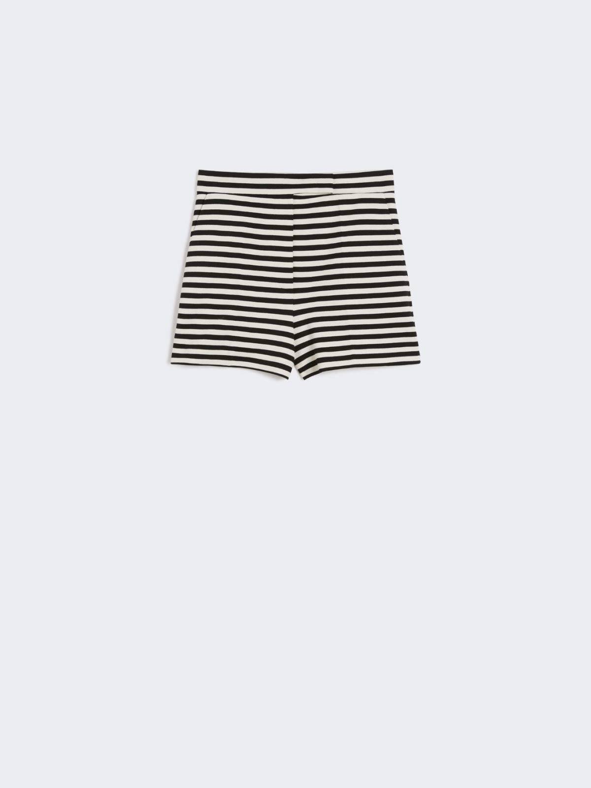 Striped jersey shorts - WHITE BLACK - Max Mara - 8