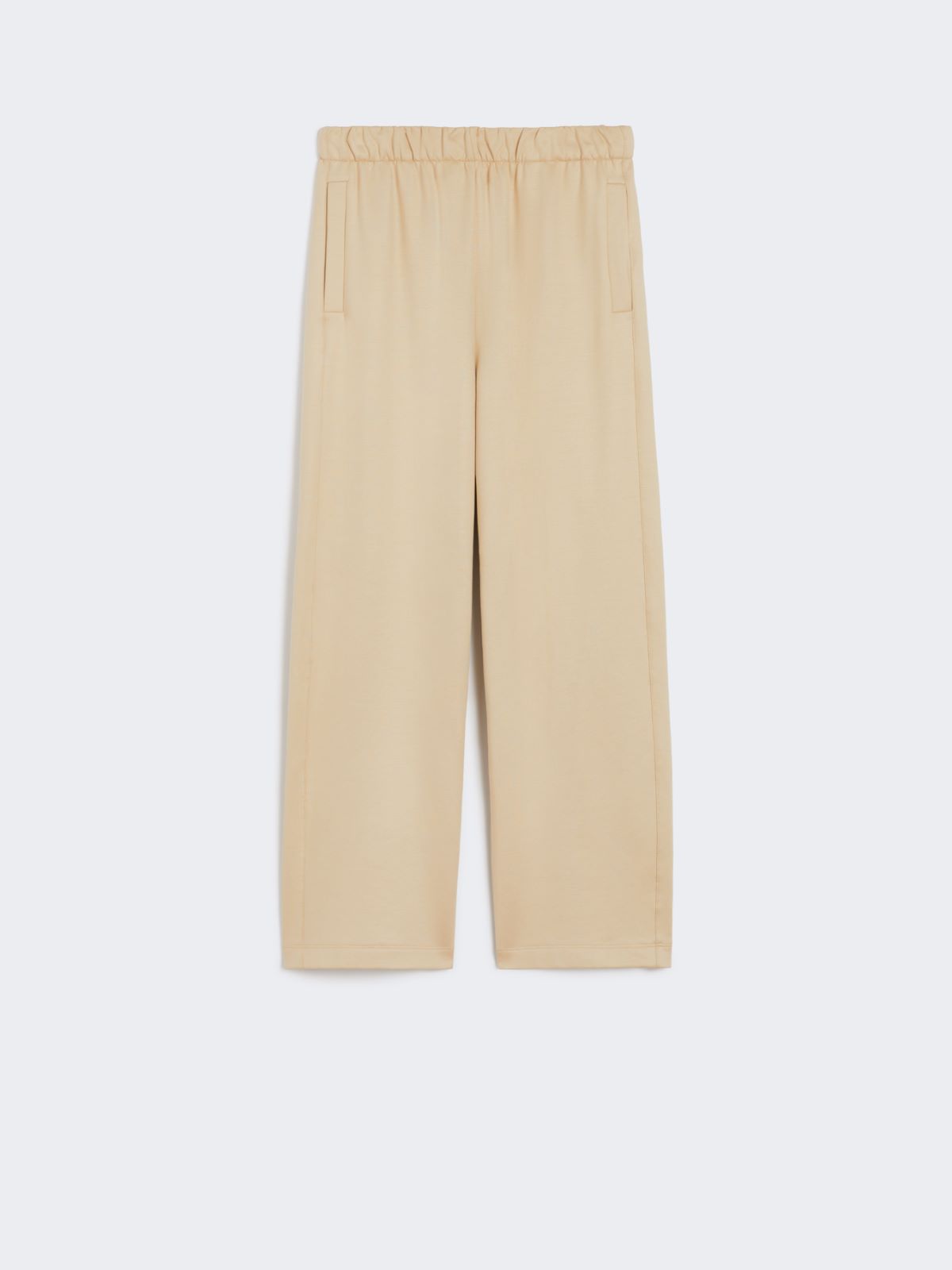 Cotton and silk jersey fleece trousers - CARAMEL - Max Mara - 9