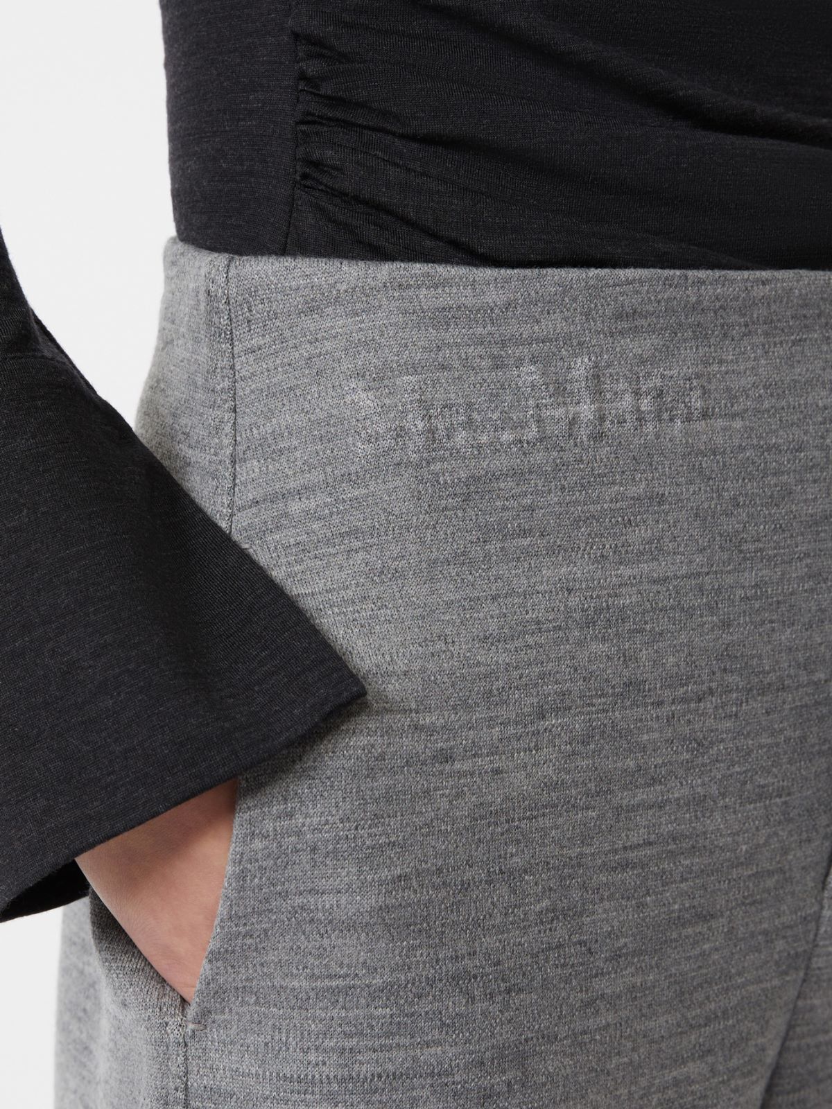 Double-faced wool and cotton trousers - LIGHT GREY - Max Mara - 4