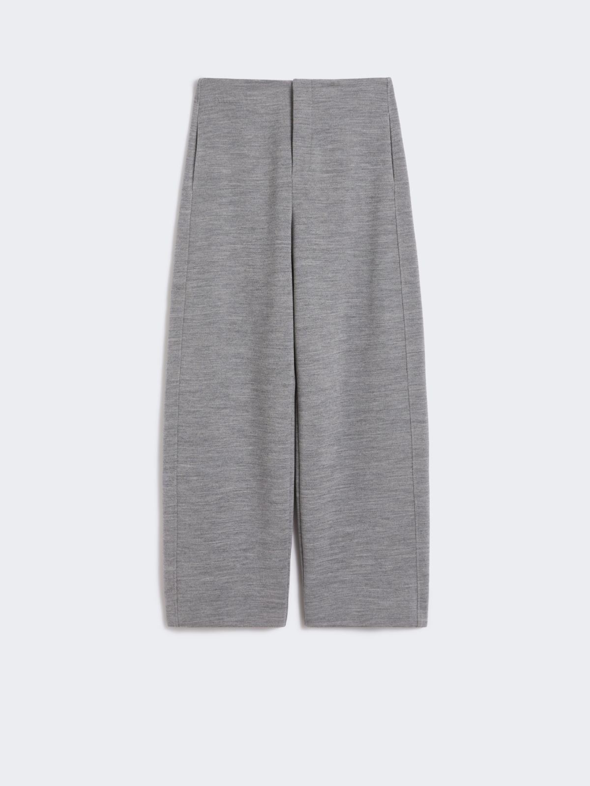 Double-faced wool and cotton trousers - LIGHT GREY - Max Mara - 9