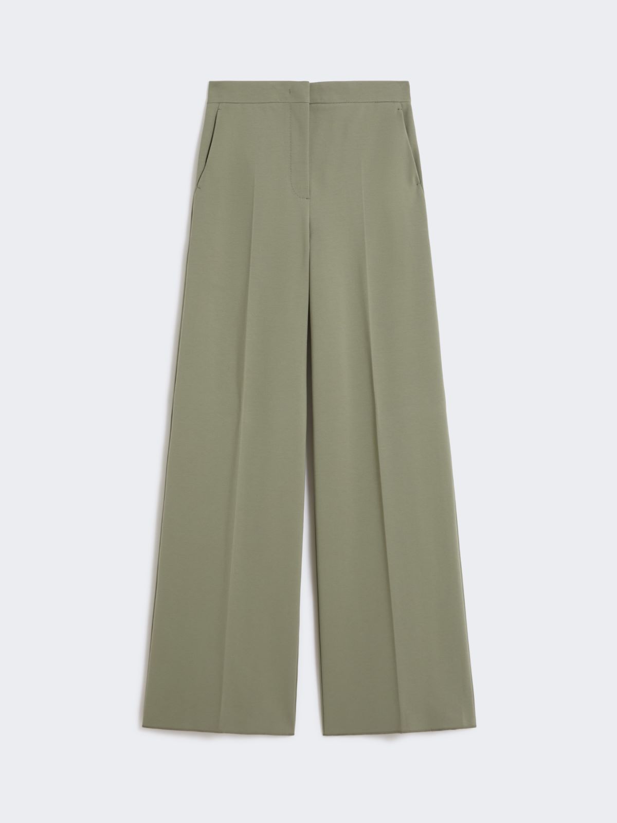 Compact jersey trousers - SAGE GREEN - Max Mara - 9