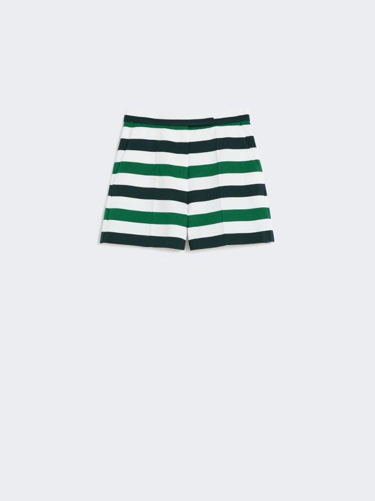 Striped jersey shorts - GREEN - Max Mara