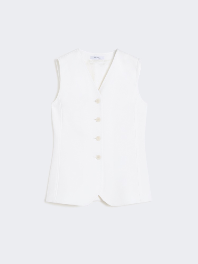 MAX MARA FORNOVO GILET マックス マラ フォルノーボ Compact jersey gilet, black | 