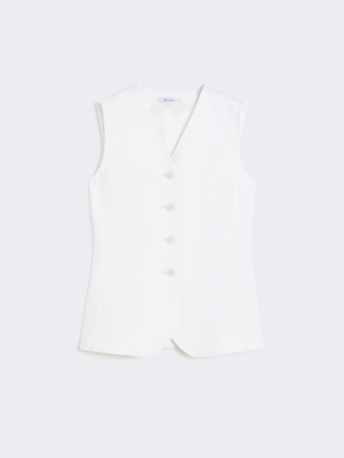Compact jersey gilet - WHITE - Max Mara - 8