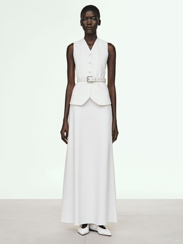 Compact jersey gilet + WHITE - Max Mara