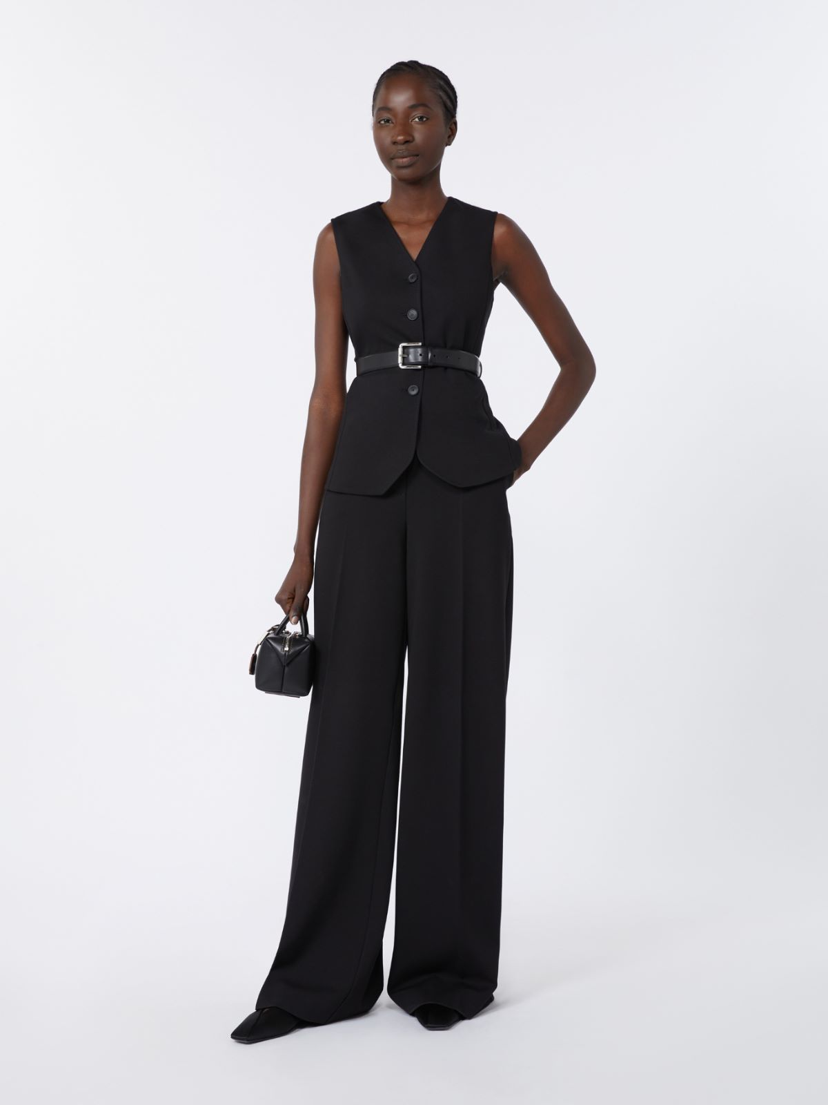 Compact jersey gilet + BLACK - Max Mara