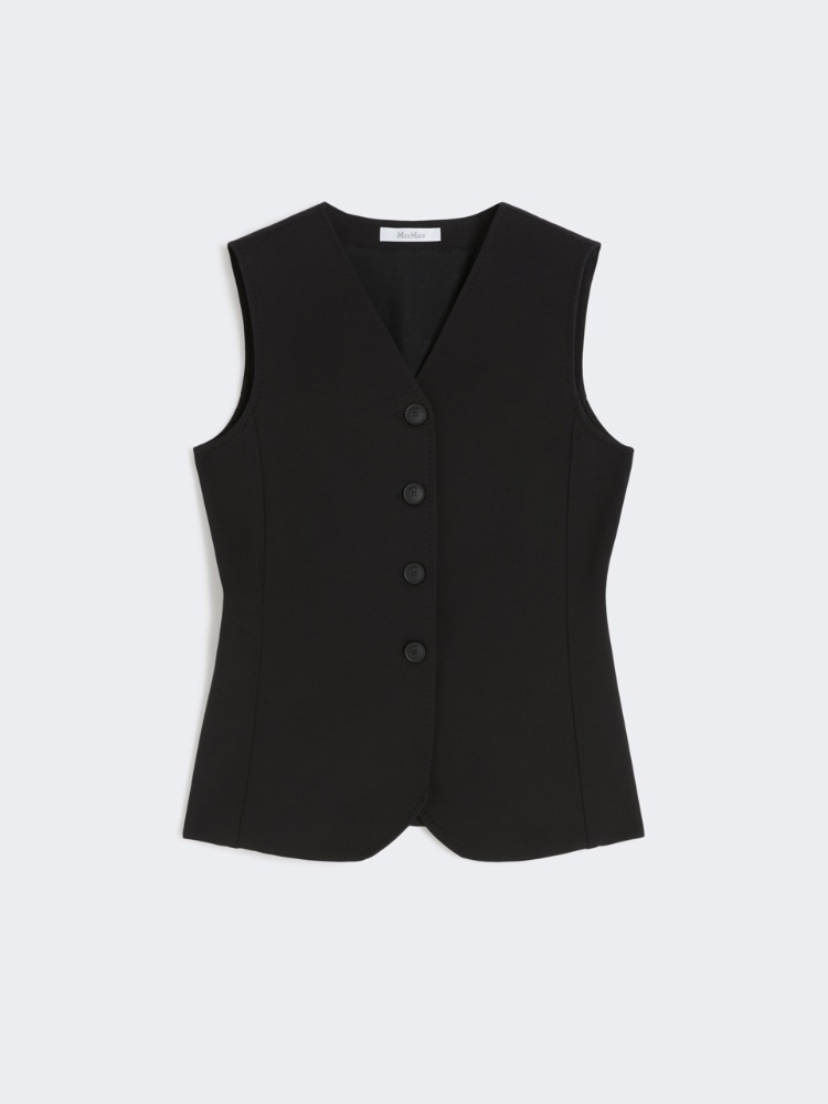 ジャケット MAX MARA Fornovo viscose vest Bianco Compact jersey gilet, white | 