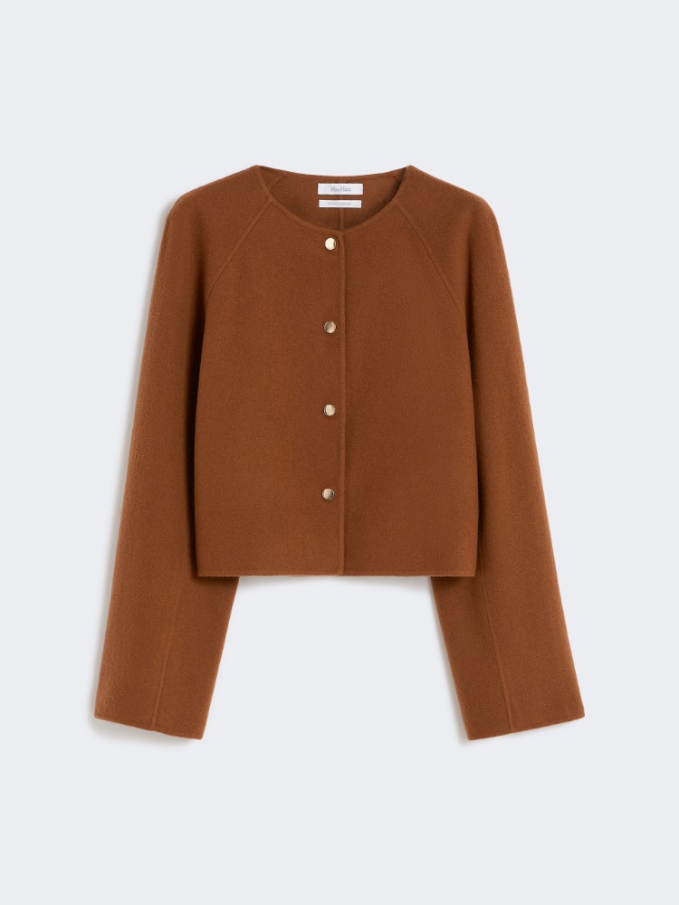 Wool and cashmere cropped jacket - TOBACCO - Max Mara